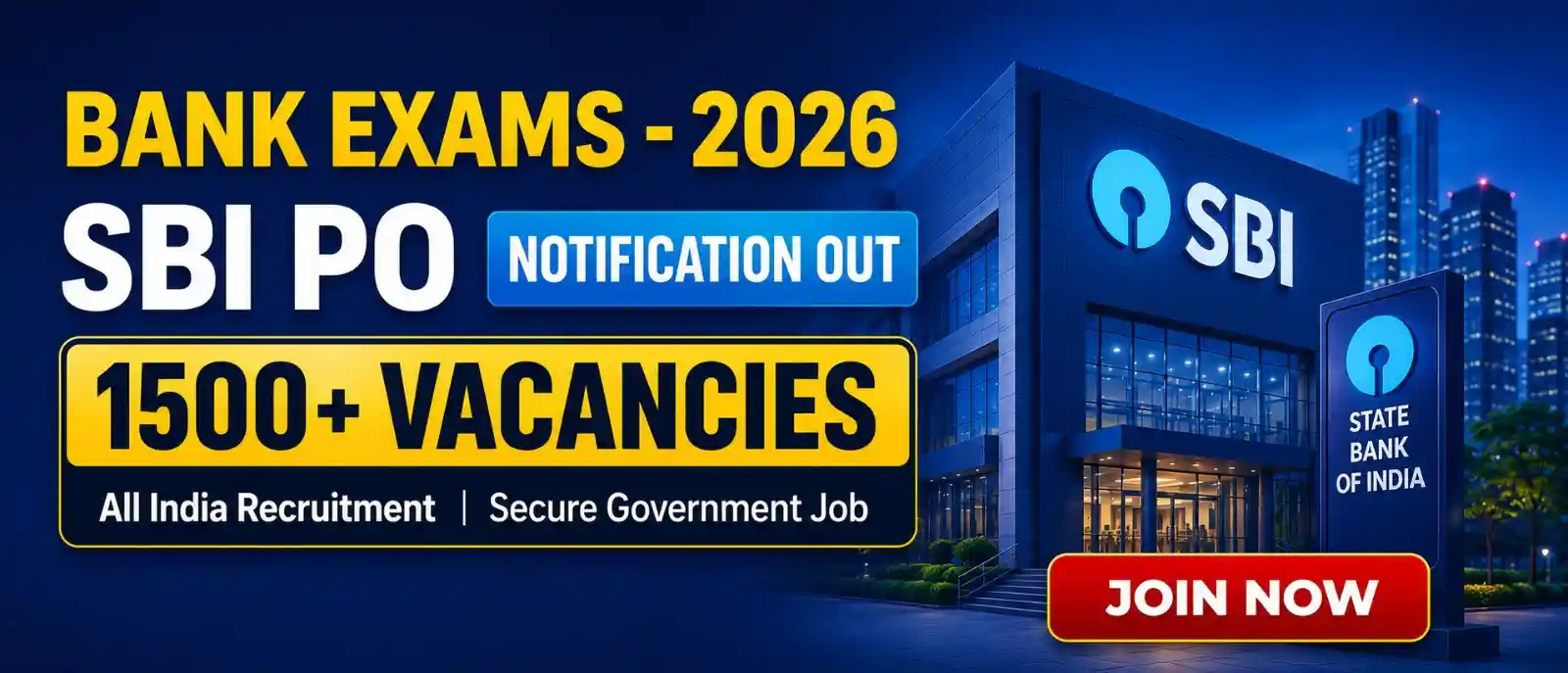 SBI PO Notification Banner